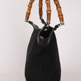 Gucci Monogram Canvas Bamboo Top Handle Bag