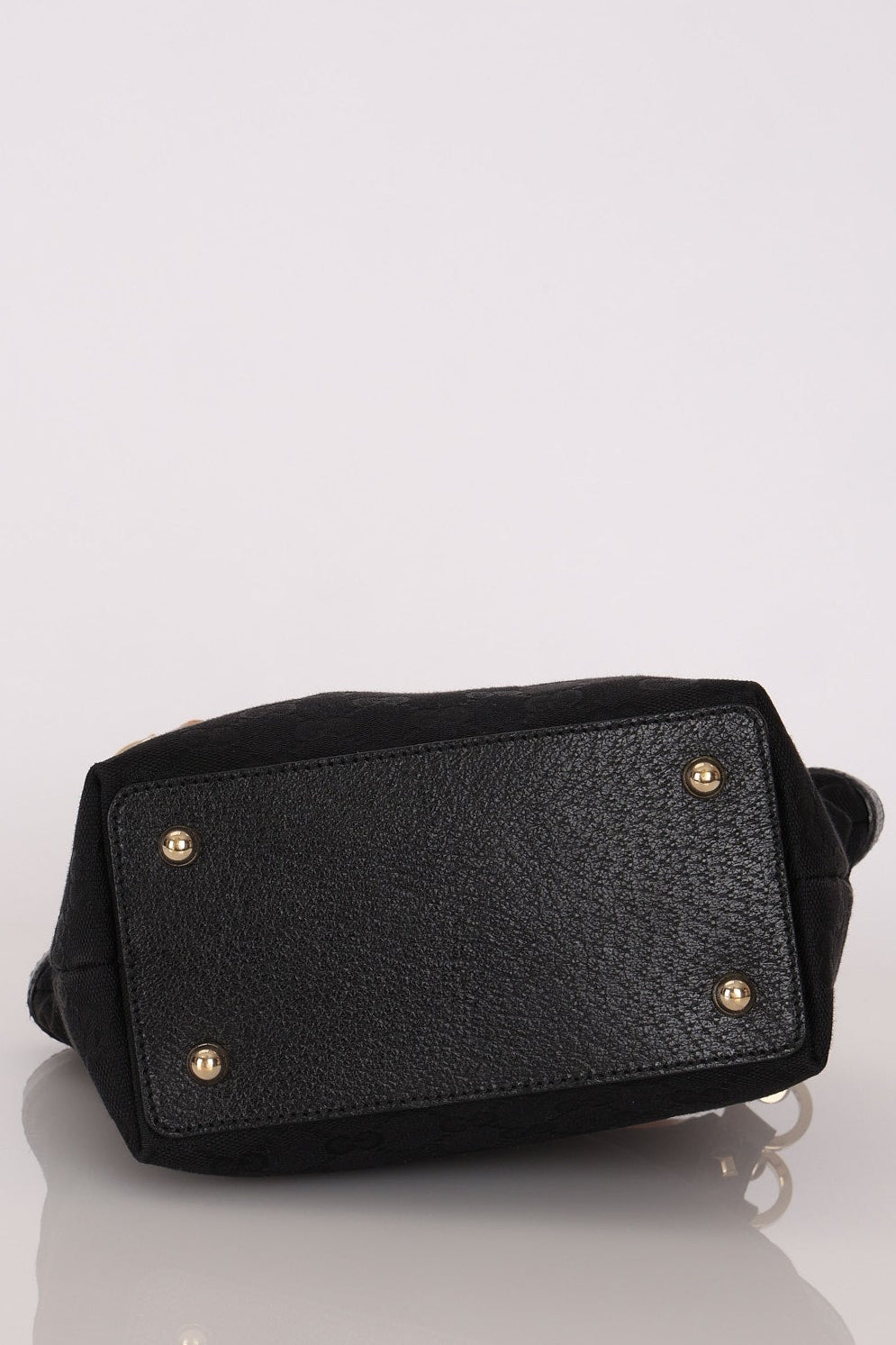 Gucci Monogram Canvas Bamboo Top Handle Bag