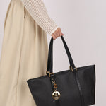 Fendi Zucchino Shopping Tote Black Coated Canvas