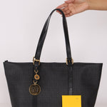 Fendi Zucchino Shopping Tote Black Coated Canvas