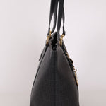 Fendi Zucchino Shopping Tote Black Coated Canvas
