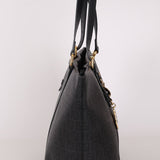 Fendi Zucchino Shopping Tote Black Coated Canvas