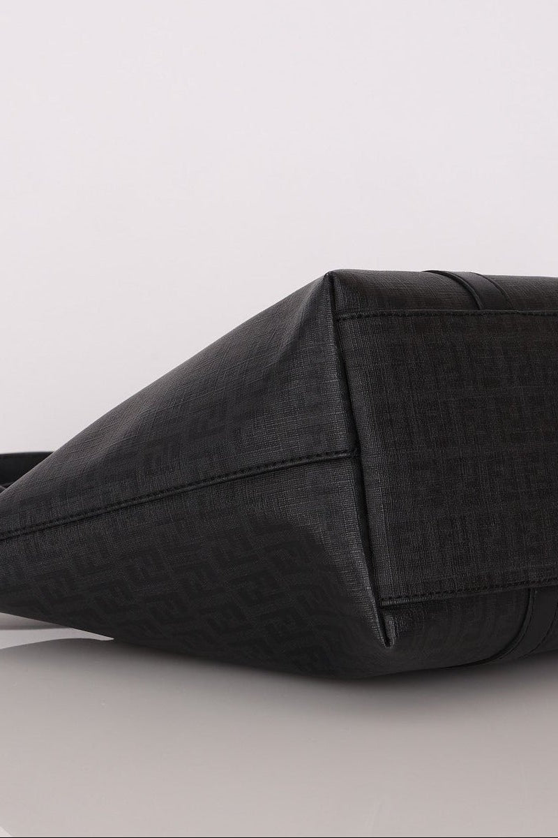 Fendi Zucchino Shopping Tote Black Coated Canvas