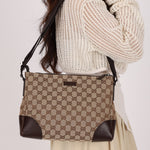 Gucci Monogram Canvas Crossbody Bag