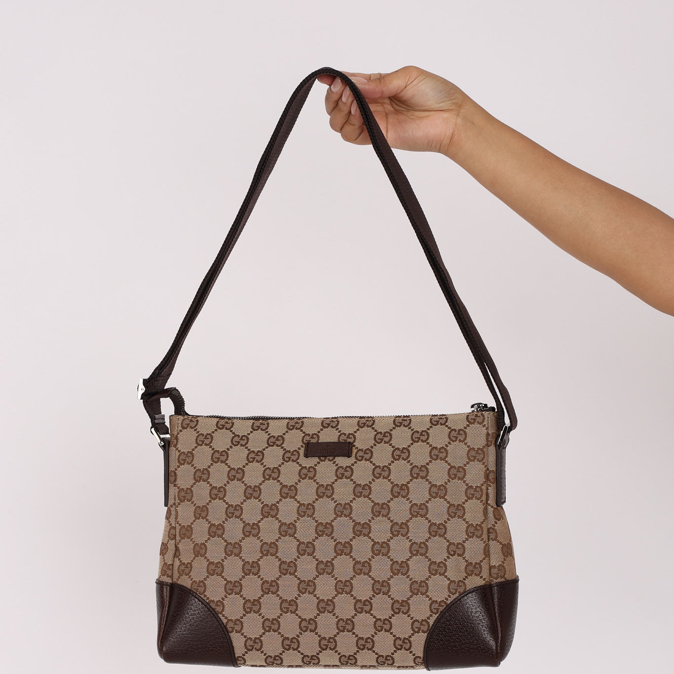 Gucci Monogram Canvas Crossbody Bag