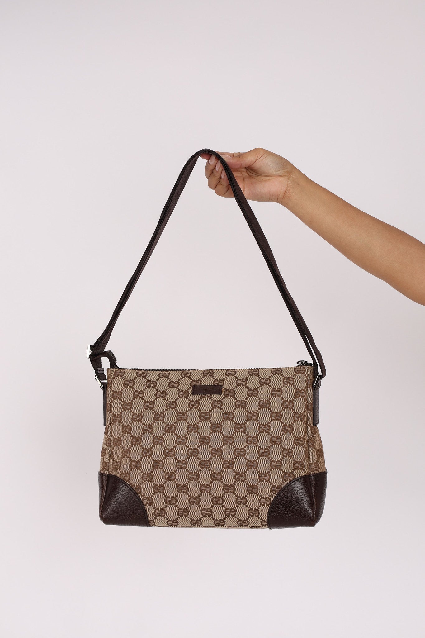 Gucci Monogram Canvas Crossbody Bag