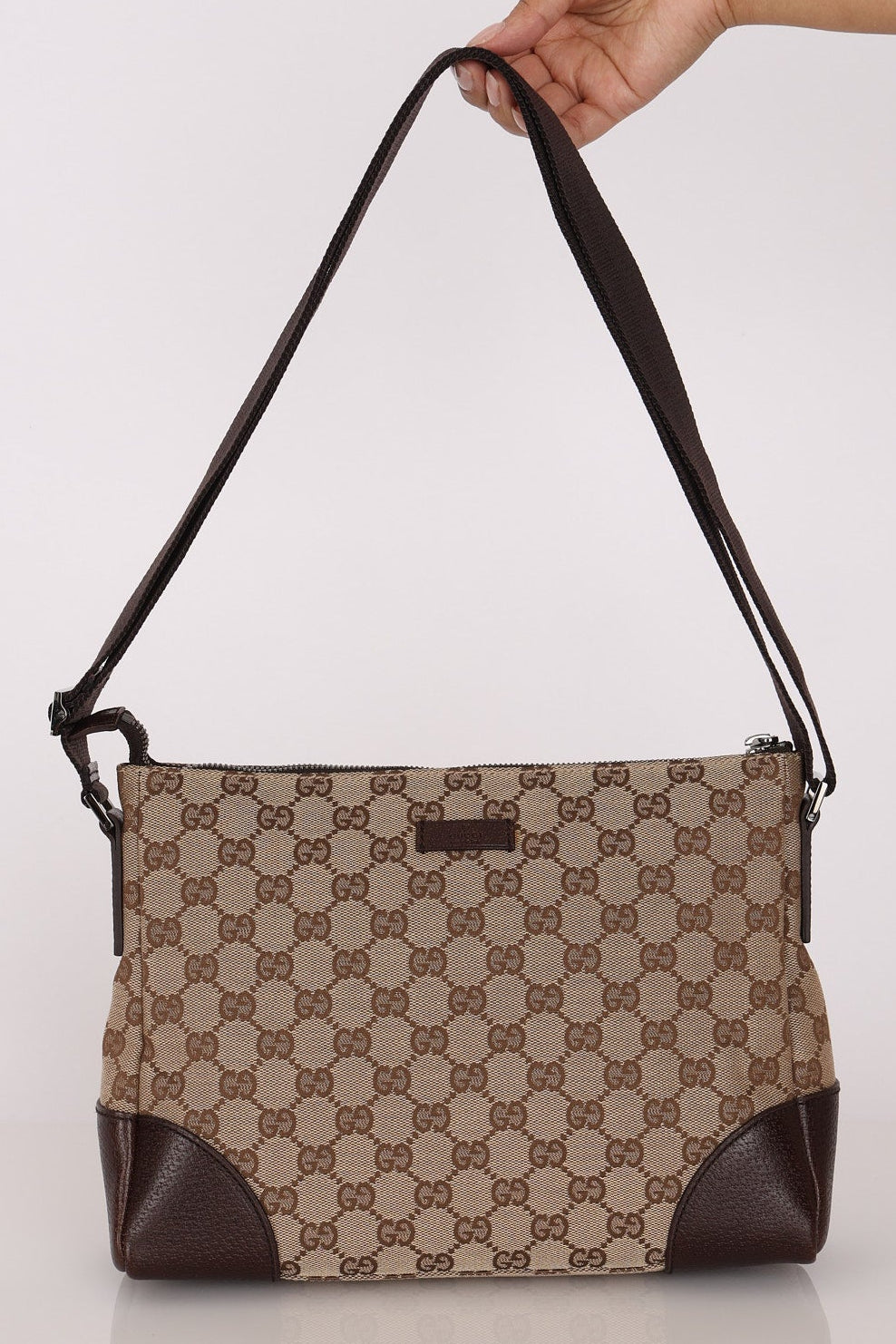 Gucci Monogram Canvas Crossbody Bag