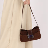 Fendi Baguette Brown Suede