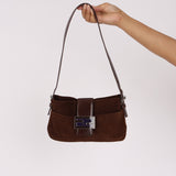 Fendi Baguette Brown Suede