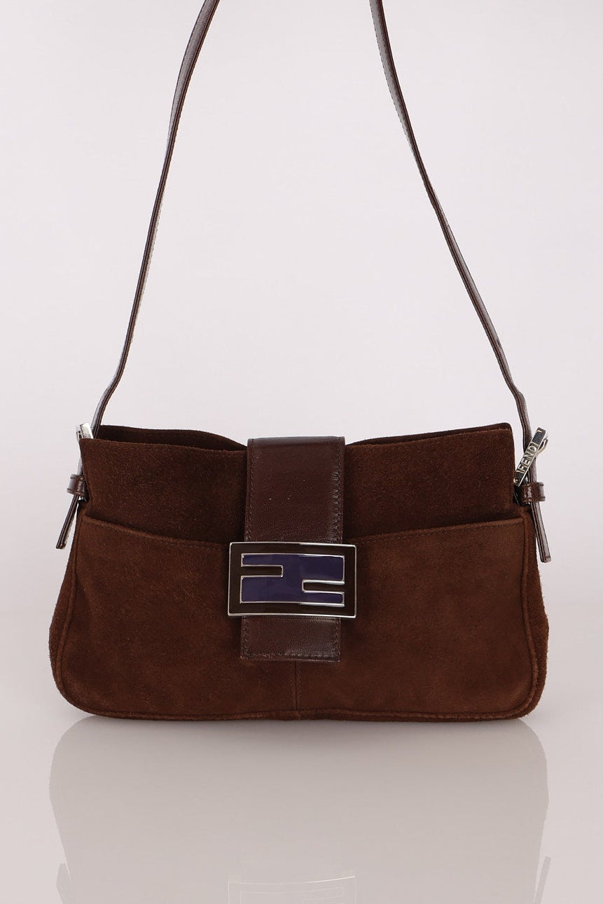 Fendi Baguette Brown Suede