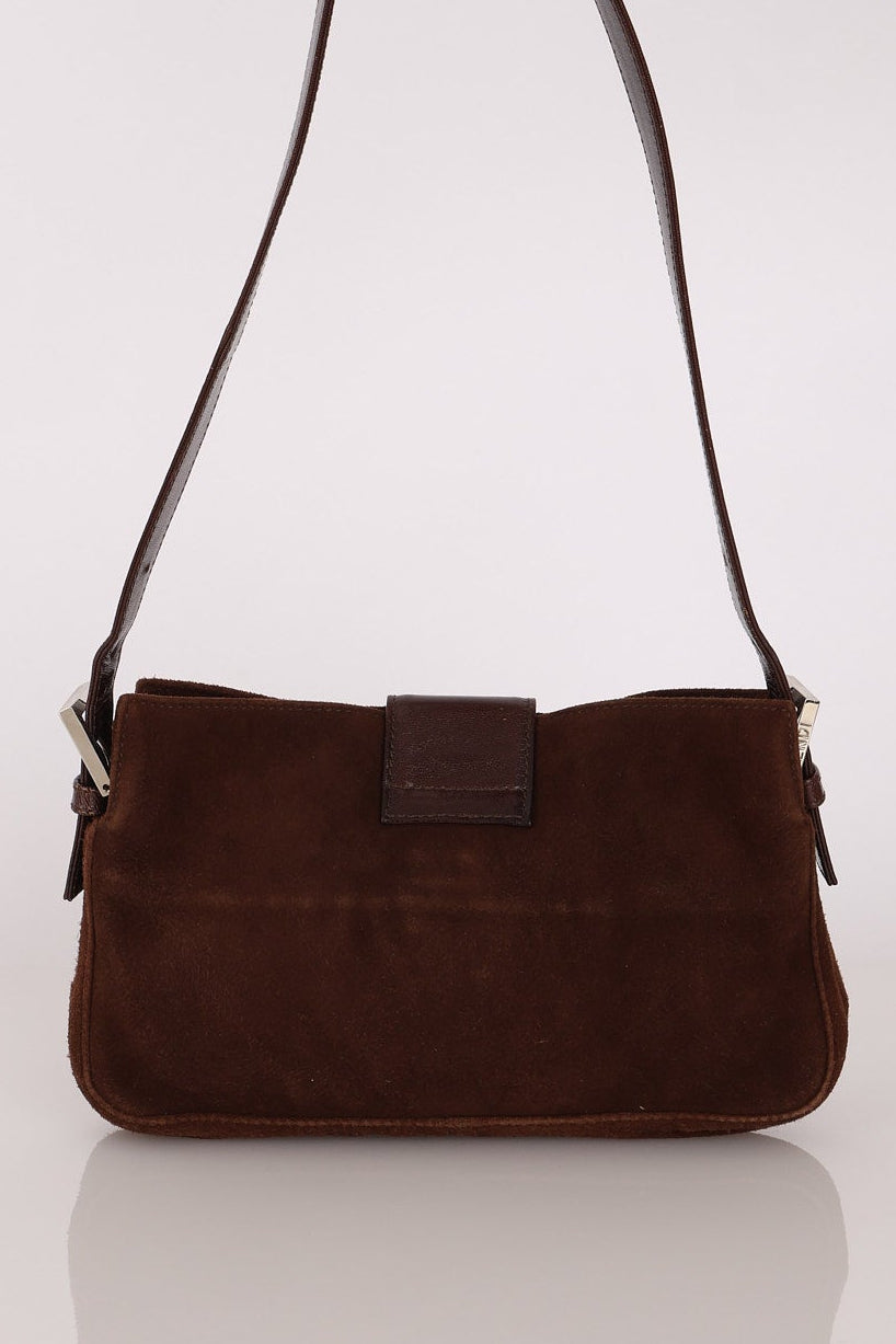 Fendi Baguette Brown Suede