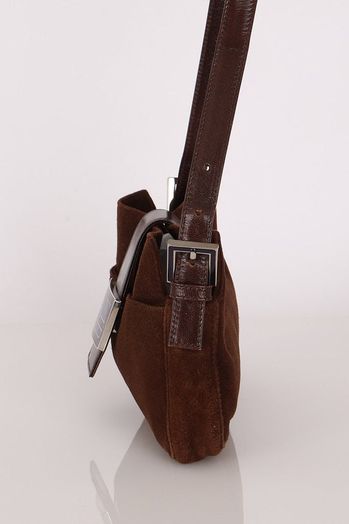 Fendi Baguette Brown Suede