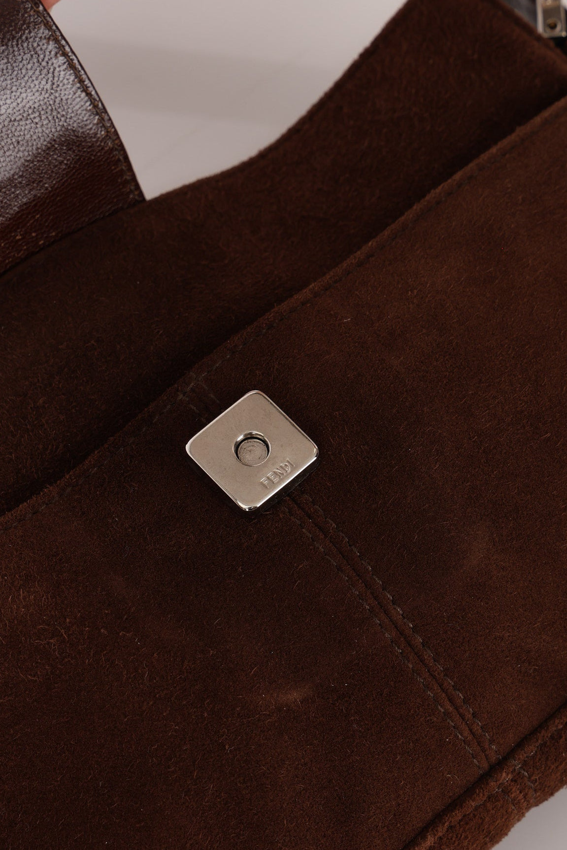 Fendi Baguette Brown Suede