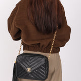 Chanel Bijoux Coco Crush Camera Bag Black Caviar 24K GP