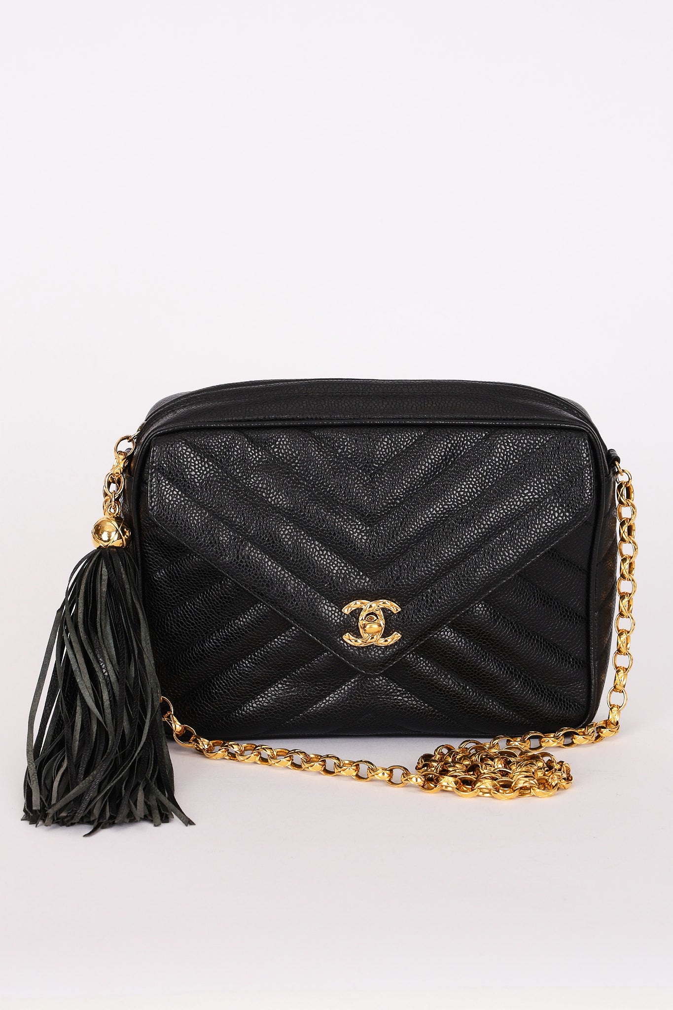 Chanel Bijoux Coco Crush Camera Bag Black Caviar 24K GP