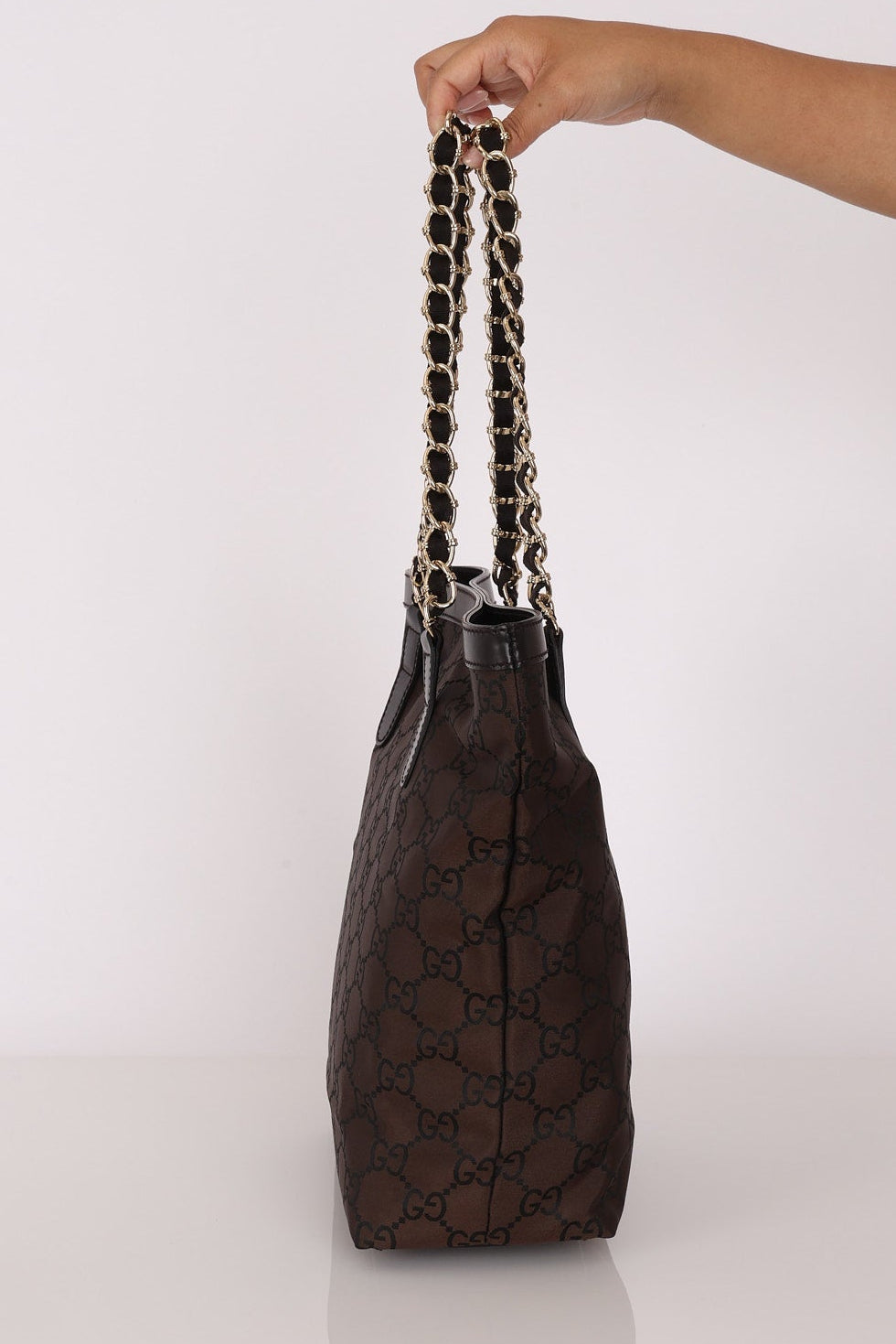 Gucci Monogram Nylon Chain Tote