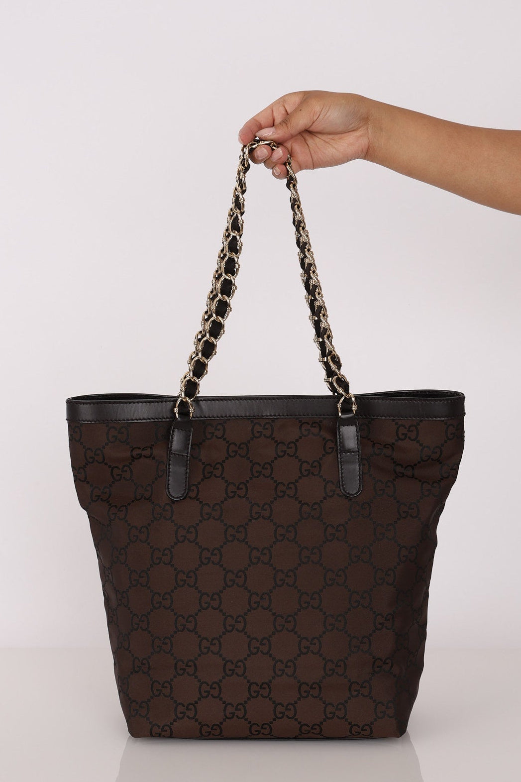 Gucci Monogram Nylon Chain Tote