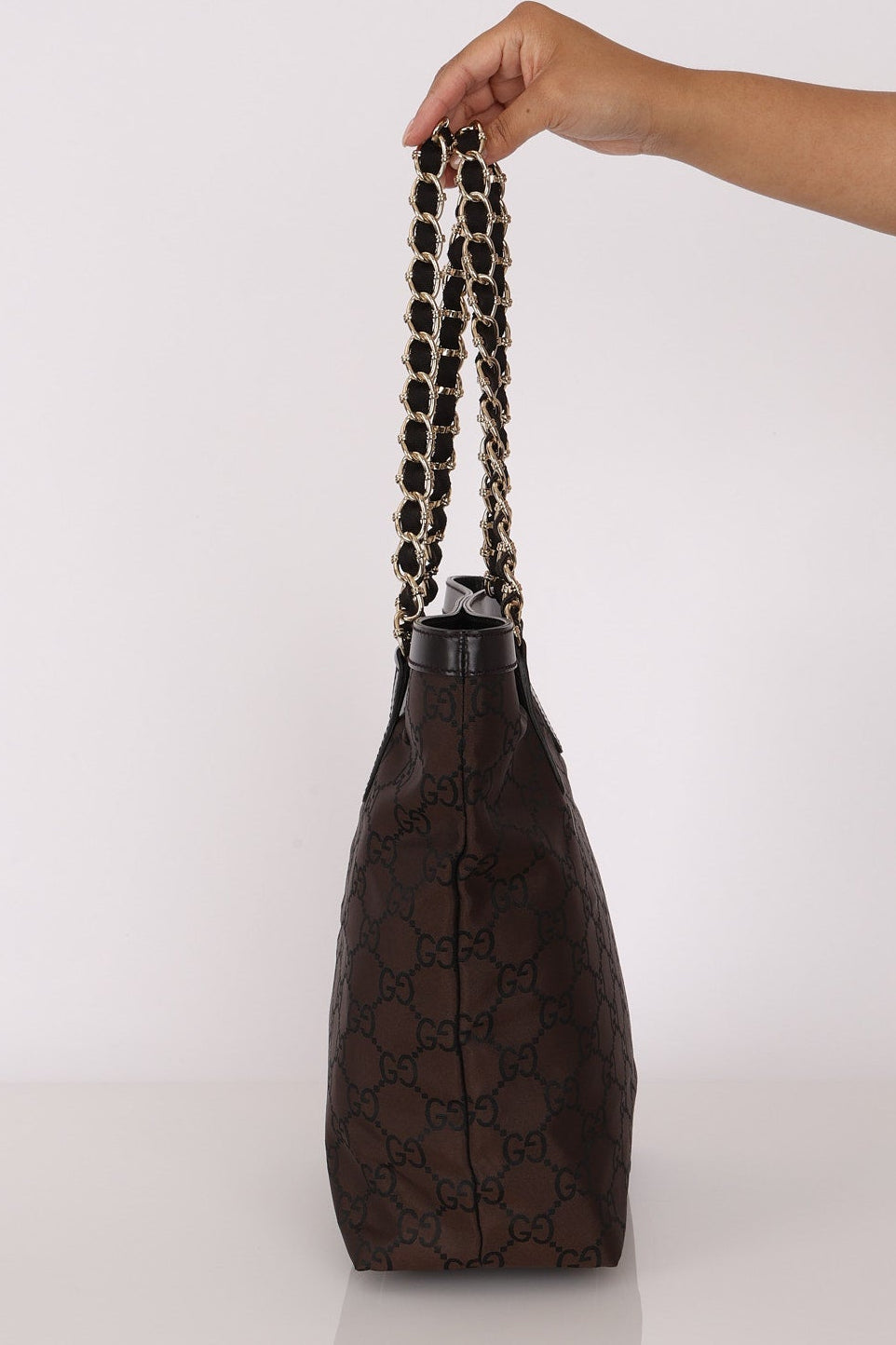 Gucci Monogram Nylon Chain Tote