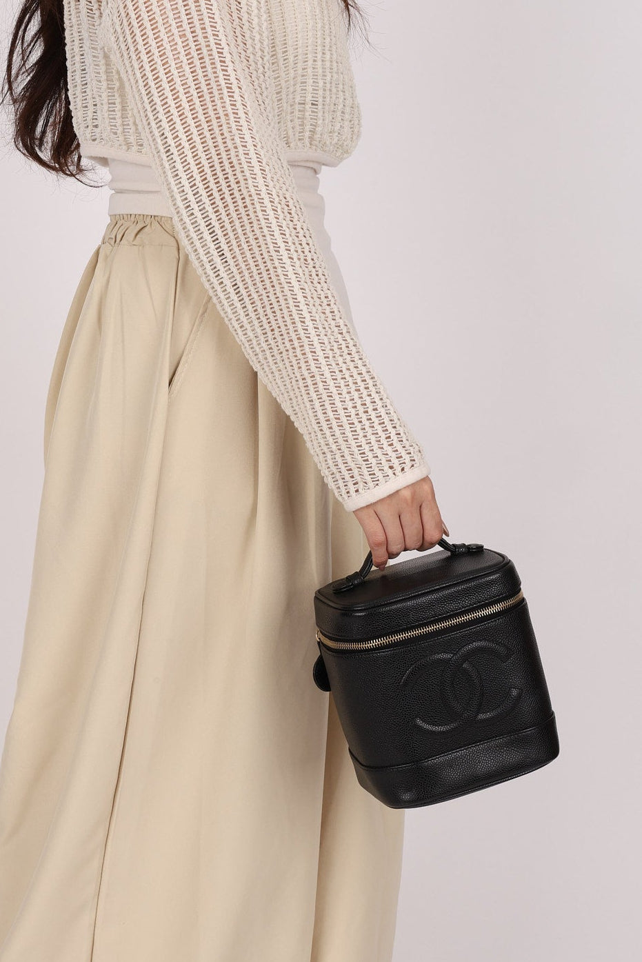 Chanel Timeless Vanity Bag Black Caviar 24K GP