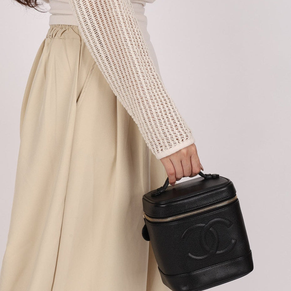 Chanel Timeless Vanity Bag Black Caviar 24K GP