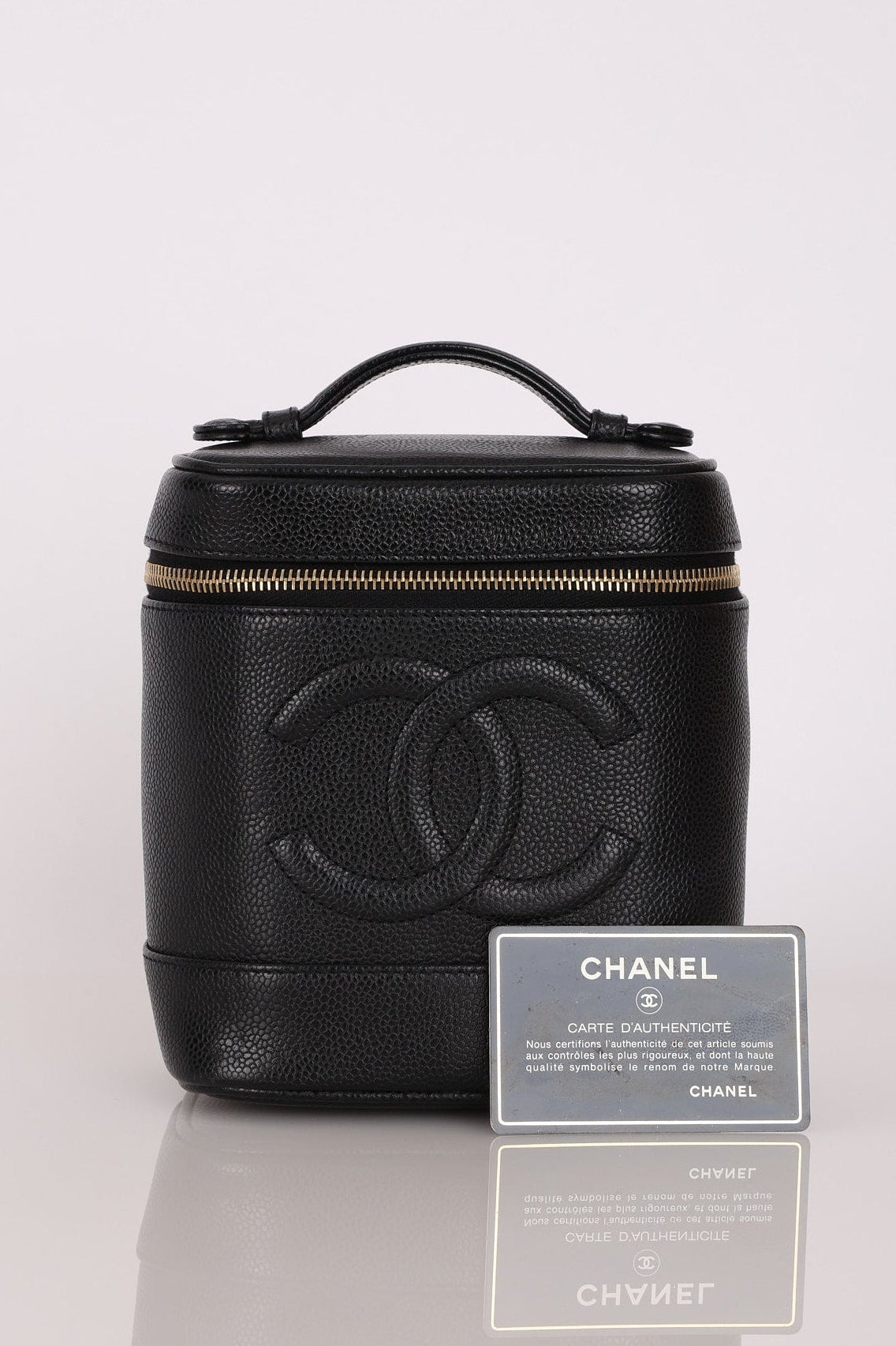 Chanel Timeless Vanity Bag Black Caviar 24K GP