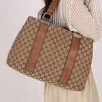 Gucci Medium Monogram Canvas Bamboo Bar Tote