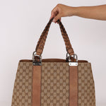 Gucci Medium Monogram Canvas Bamboo Bar Tote
