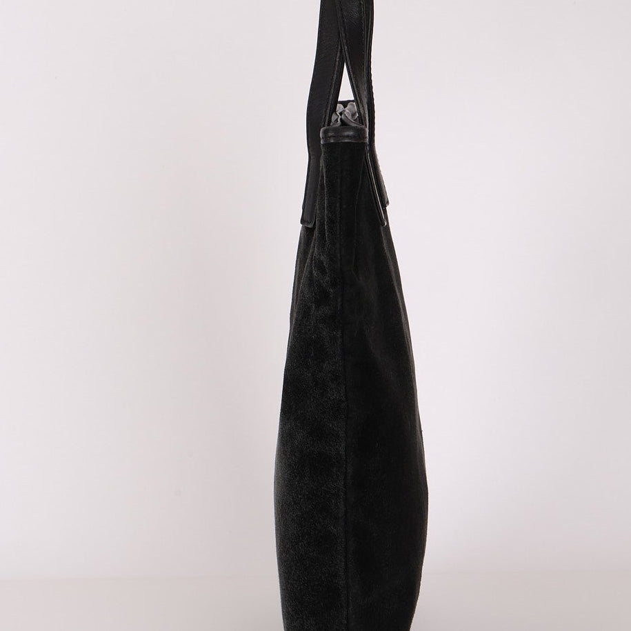 Loewe Anagram Tote Black Suede
