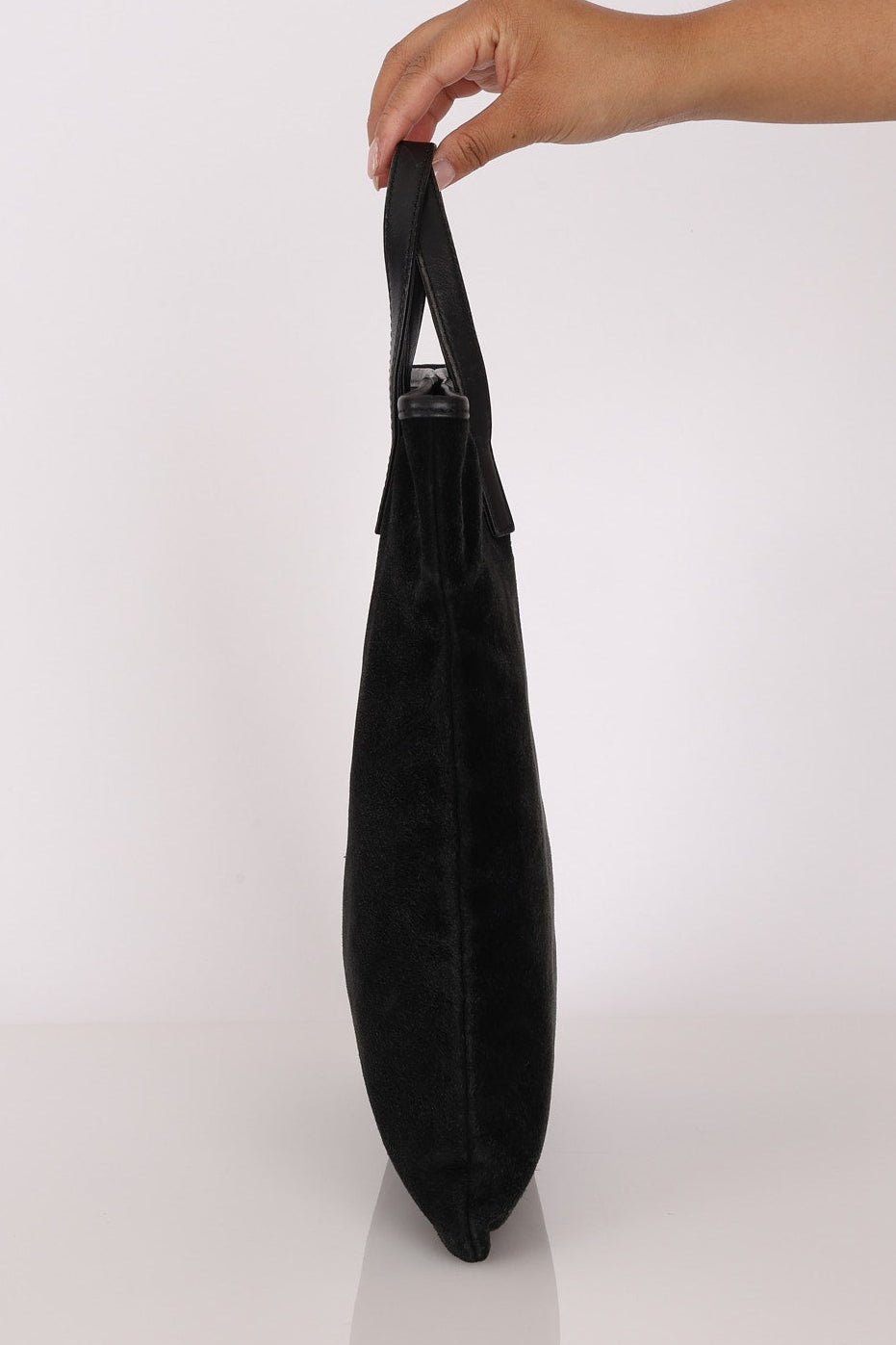Loewe Anagram Tote Black Suede