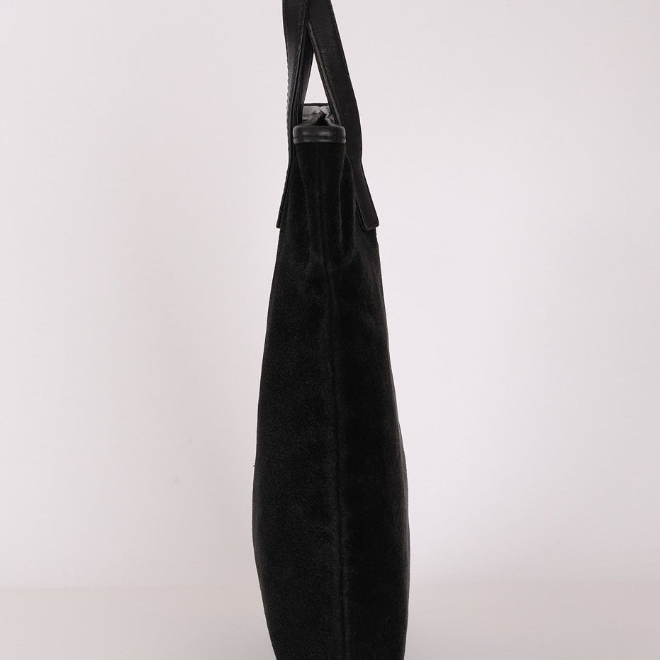 Loewe Anagram Tote Black Suede