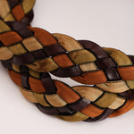 Fendi Zucchino Braided Strap Boston Bag