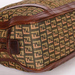 Fendi Zucchino Braided Strap Boston Bag