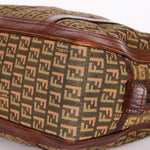Fendi Zucchino Braided Strap Boston Bag