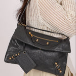 Balenciaga Gris Fossile Clutch with Strap Motorcross Giant 12