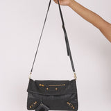 Balenciaga Giant 12 Envelope Clutch with Strap Gris Fossile Arena 2015