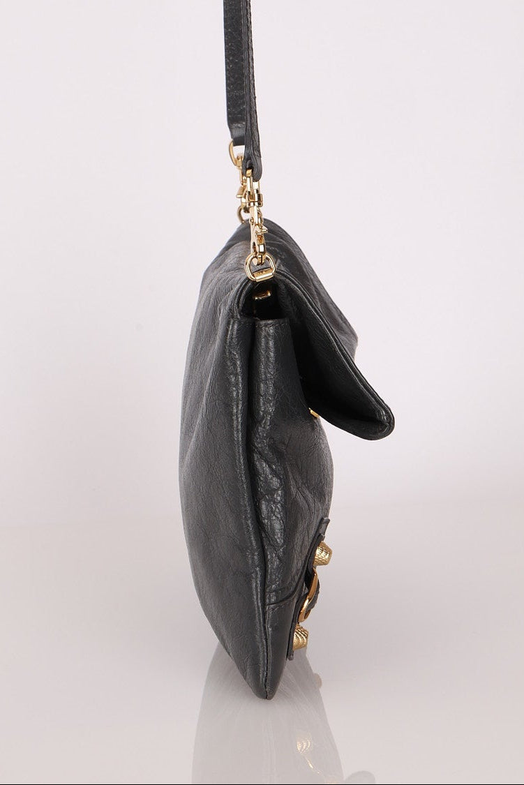 Balenciaga Gris Fossile Clutch with Strap Motorcross Giant 12