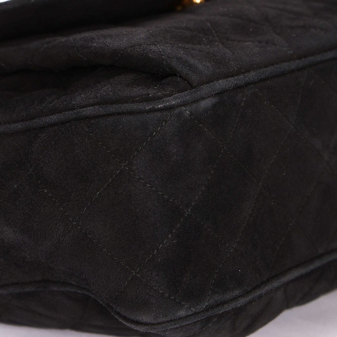 Chanel Coco Crush Camera Crossbody Bag Black Suede 24K GP