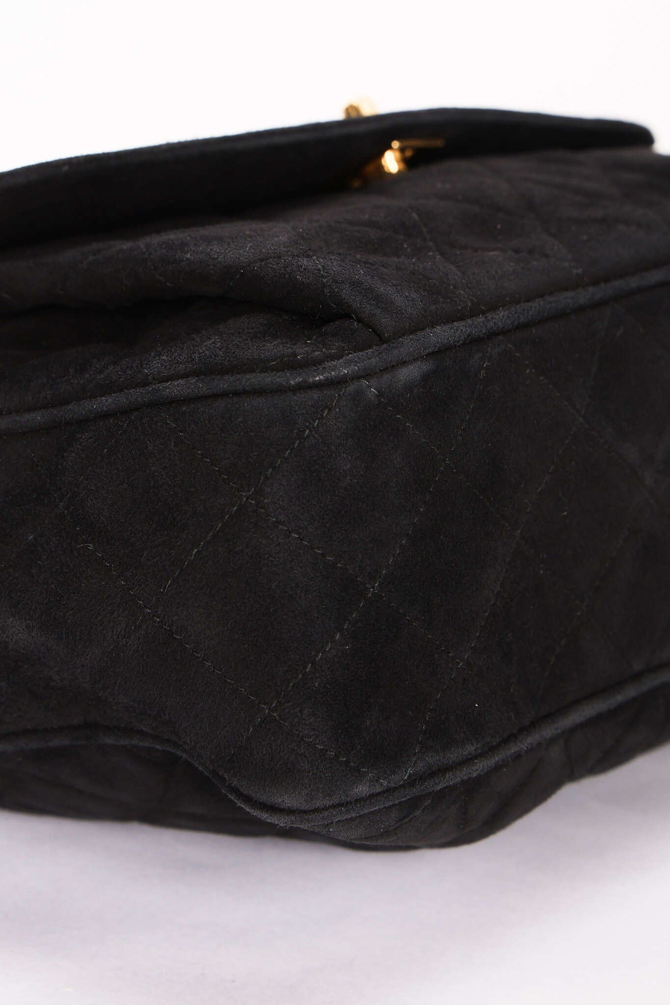 Chanel Coco Crush Camera Crossbody Bag Black Suede 24K GP