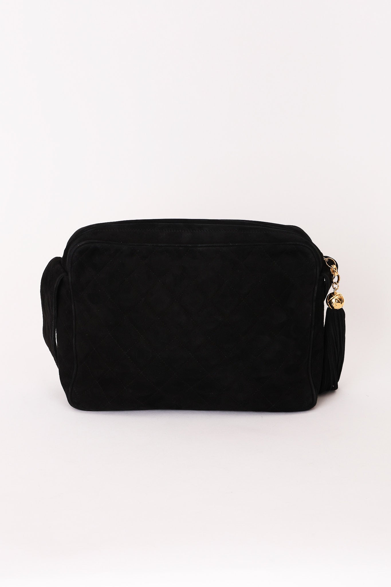 Chanel Coco Crush Camera Crossbody Bag Black Suede 24K GP