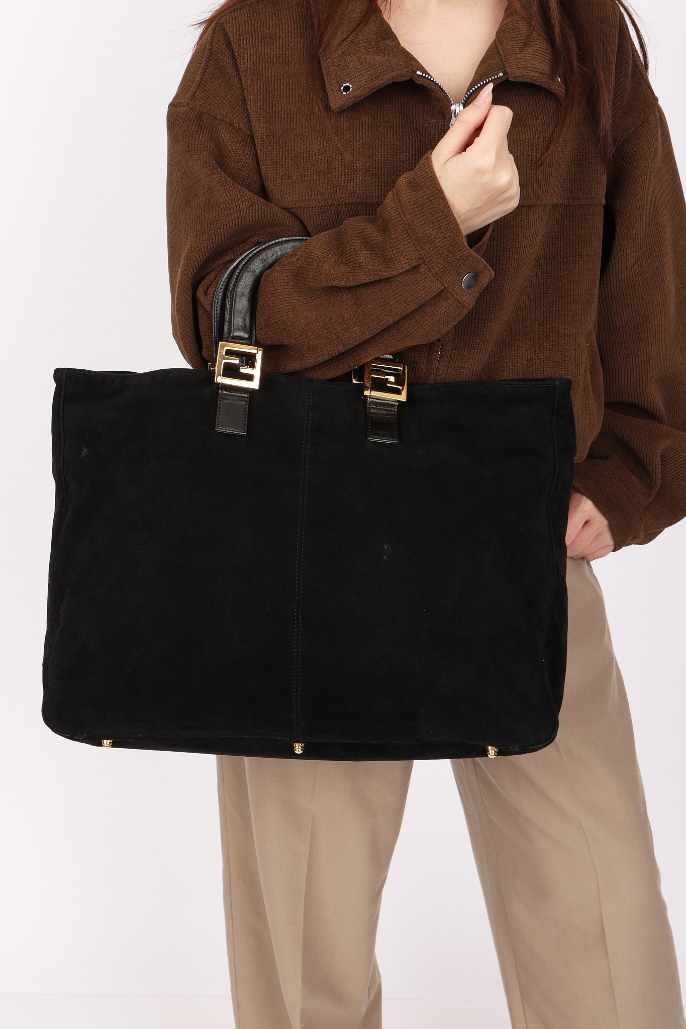 Fendi Suede Tote