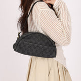 Gucci Monogram Denim Half Moon Shoulder Bag