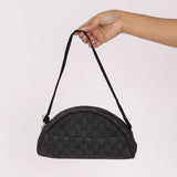 Gucci GG Denim Half Moon Shoulder Bag