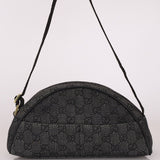 Gucci Monogram Denim Half Moon Shoulder Bag