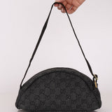 Gucci Monogram Denim Half Moon Shoulder Bag