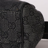 Gucci Monogram Denim Half Moon Shoulder Bag
