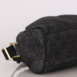 Gucci Monogram Denim Half Moon Shoulder Bag