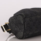 Gucci Monogram Denim Half Moon Shoulder Bag