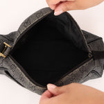 Gucci Monogram Denim Half Moon Shoulder Bag