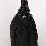 Prada Tessuto Bow Braided Top Handle Bag
