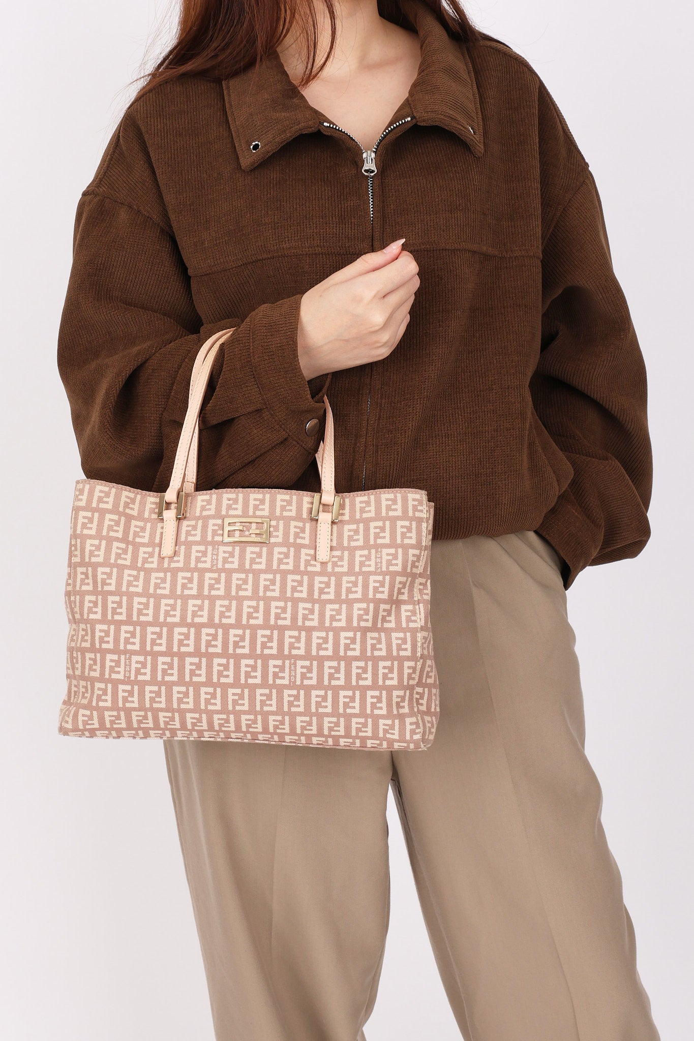 Fendi Zucchino Mini Tote Pink